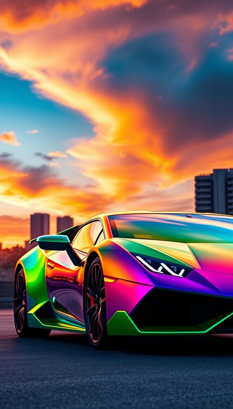 Rainbow Lamborghini Wallpaper
