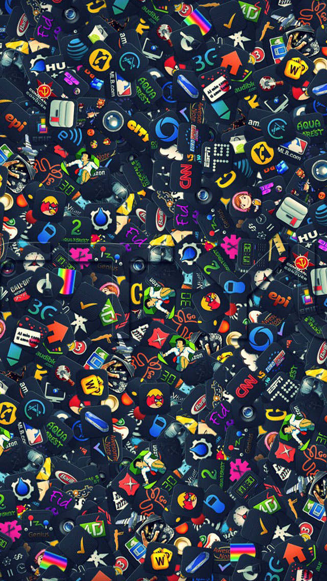 Free download Icon Set iPhone 5s Wallpaper Download iPhone Wallpapers iPad  [640x1136] for your Desktop, Mobile & Tablet | Explore 49+ iPhone Icon  Wallpaper | Desktop Icon Shelf Wallpaper, Apple Icon Wallpaper,