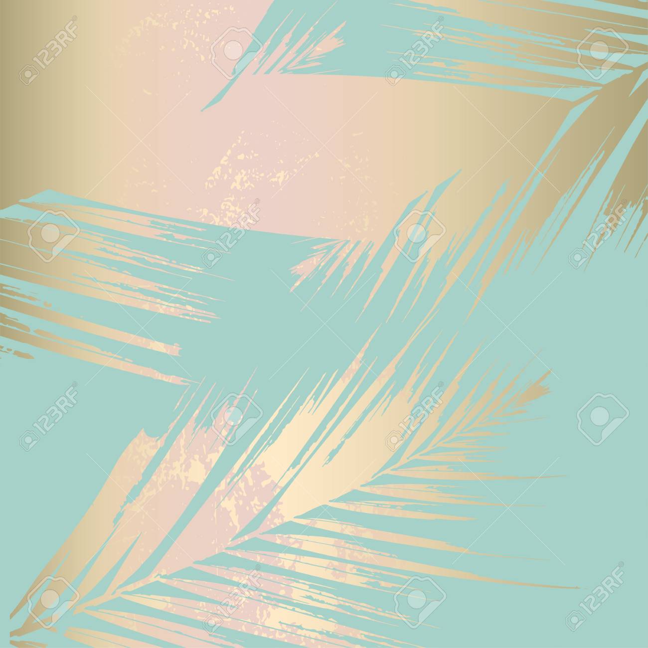 Autumn Abstract Foliage Rose Gold Blush Background Chic Trendy