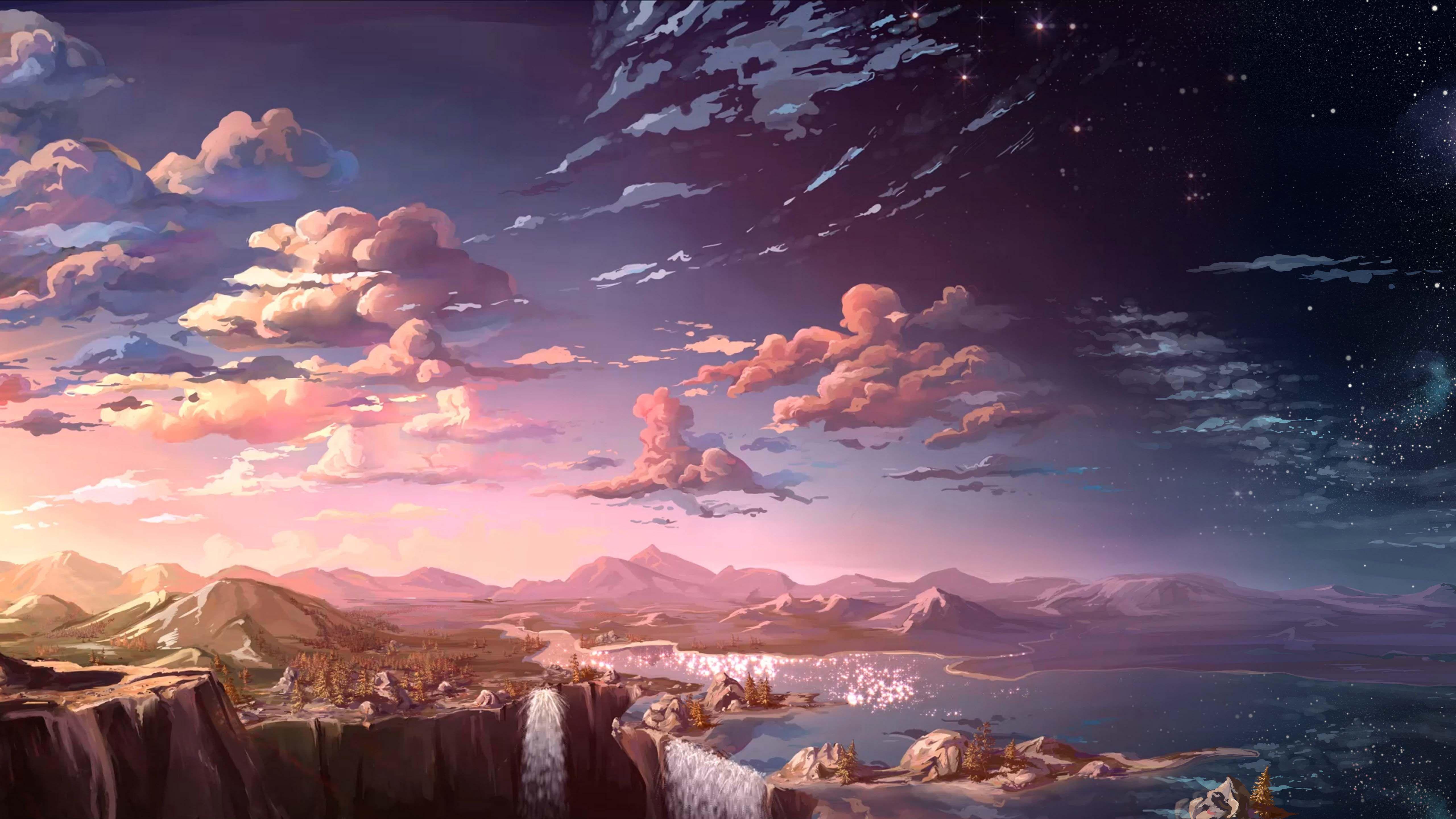 Cool Anime Landscape Wallpaper