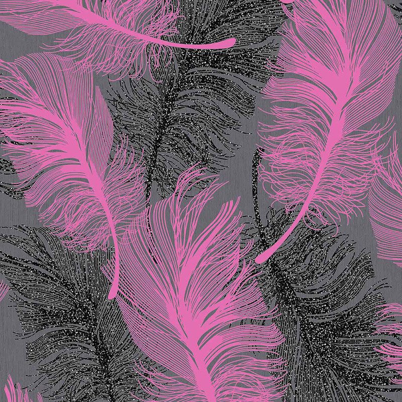 Coloroll Feather Textured Wallpaper M0924 Can Pink Cut