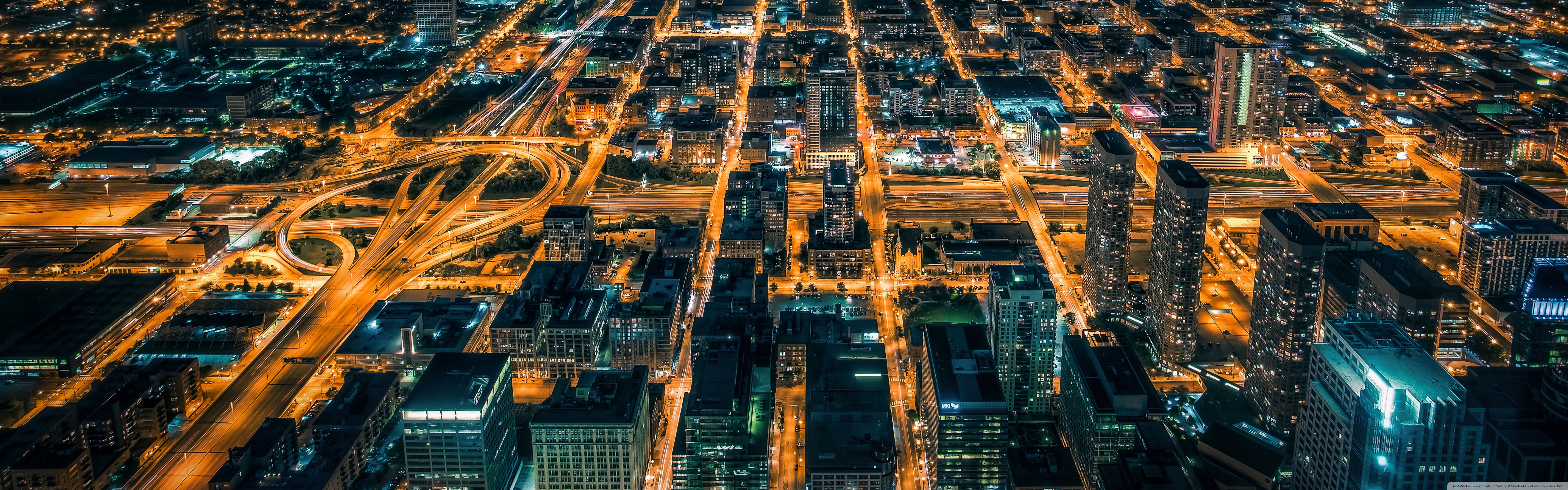 Metropolis At Night 4k HD Desktop Wallpaper For Wide Ultra