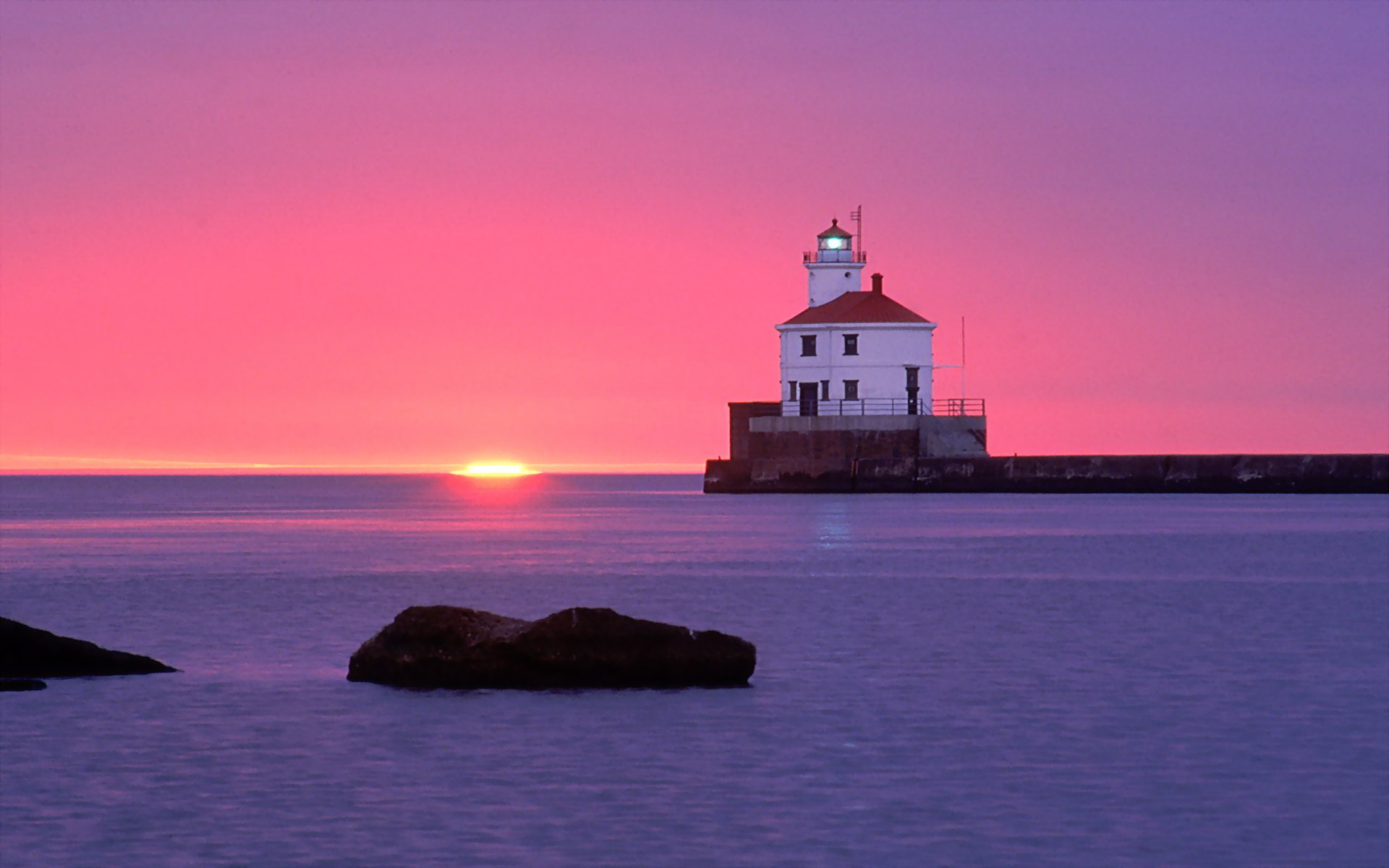 Lighthouse Wisconsin Around The World Photography Desktop Wallpaper
