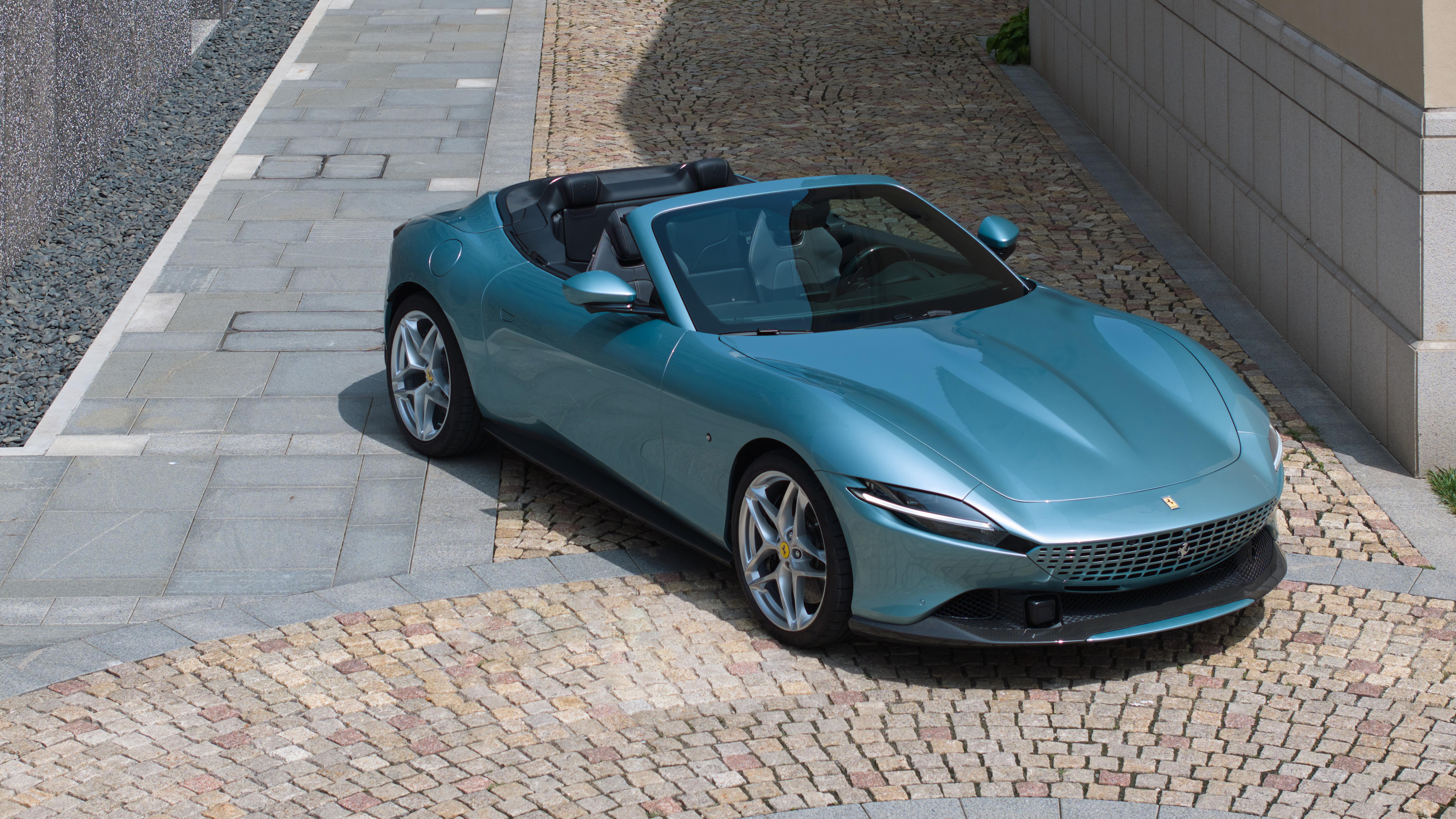 Ferrari Roma Spider 8k Wallpaper HD Car