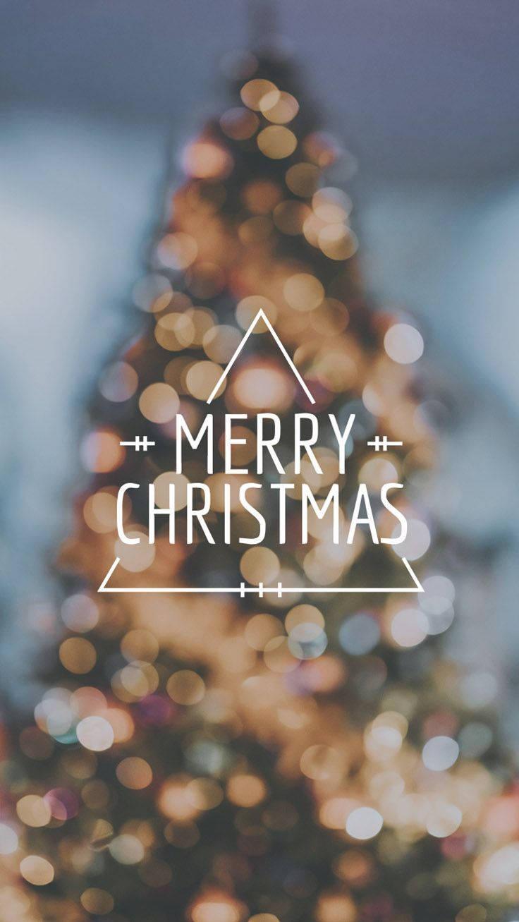 Download Bokeh Tree Merry Christmas Iphone Wallpaper