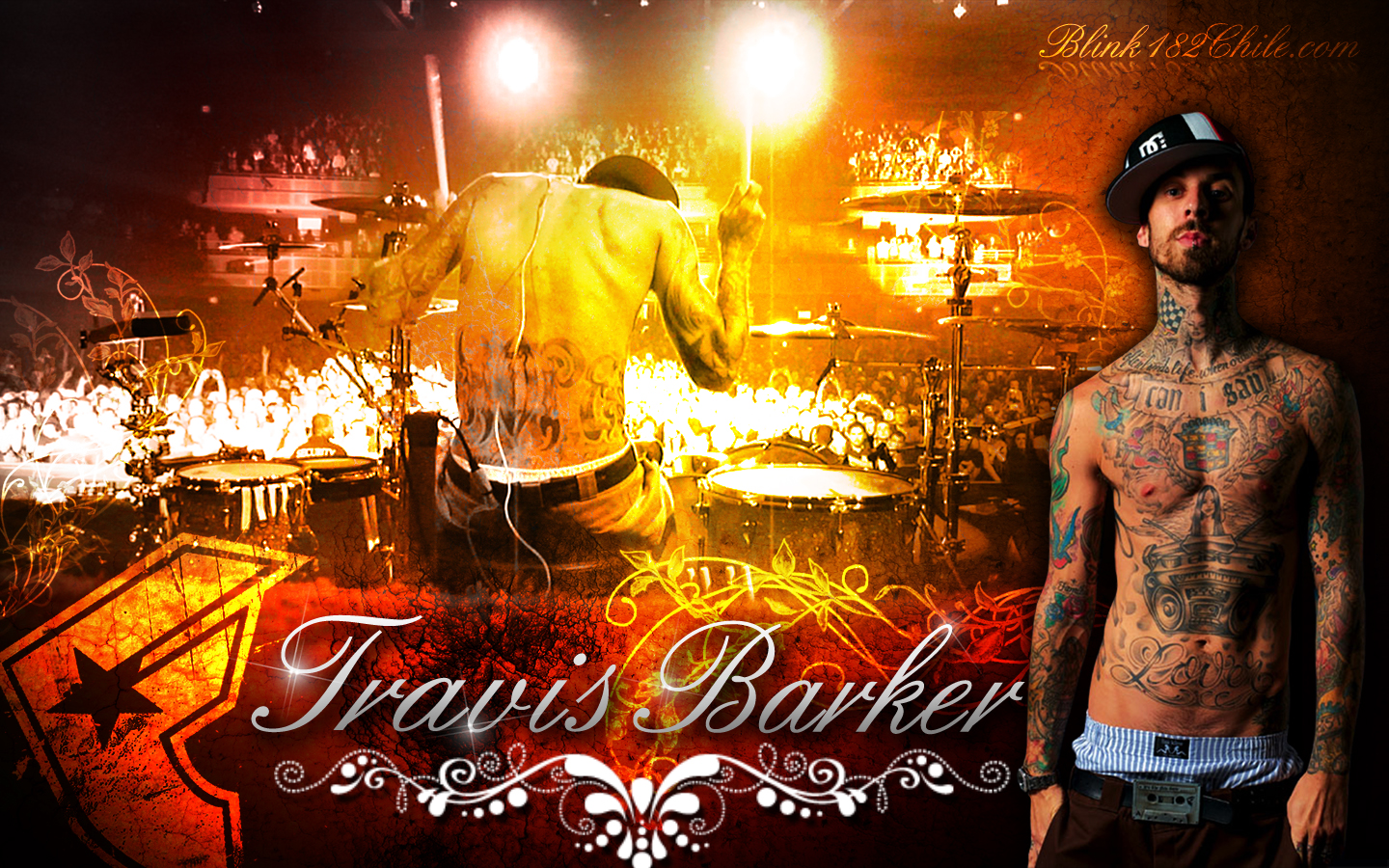 Travis Barker on Drums HD Wallpaper for Desktop
