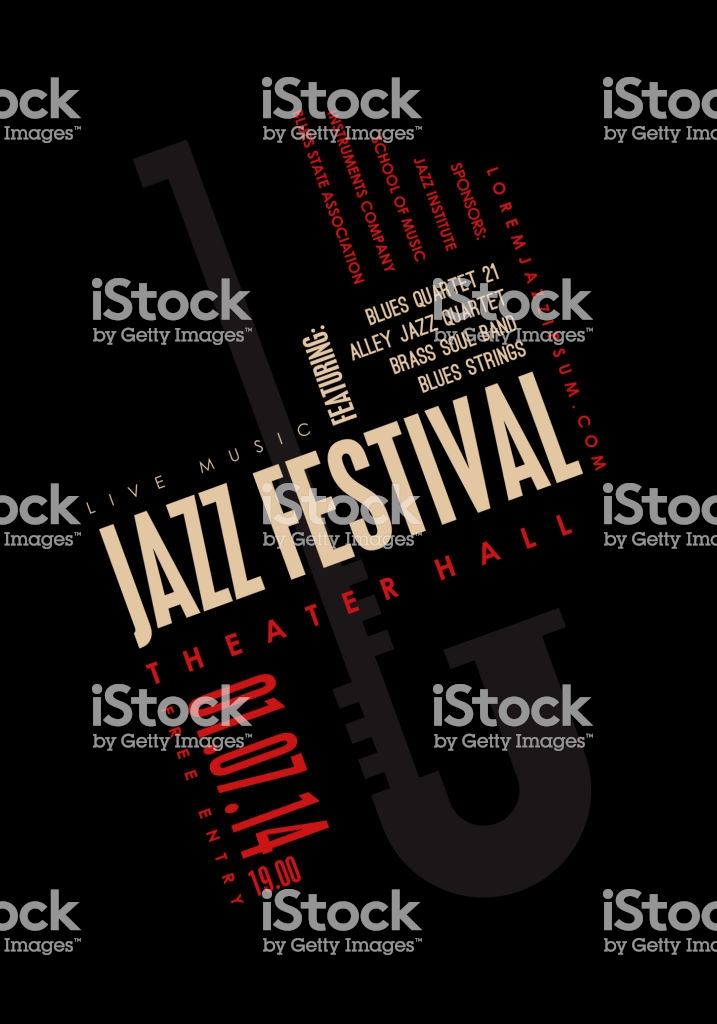 Jazz Music Poster Background Template Stock Illustration