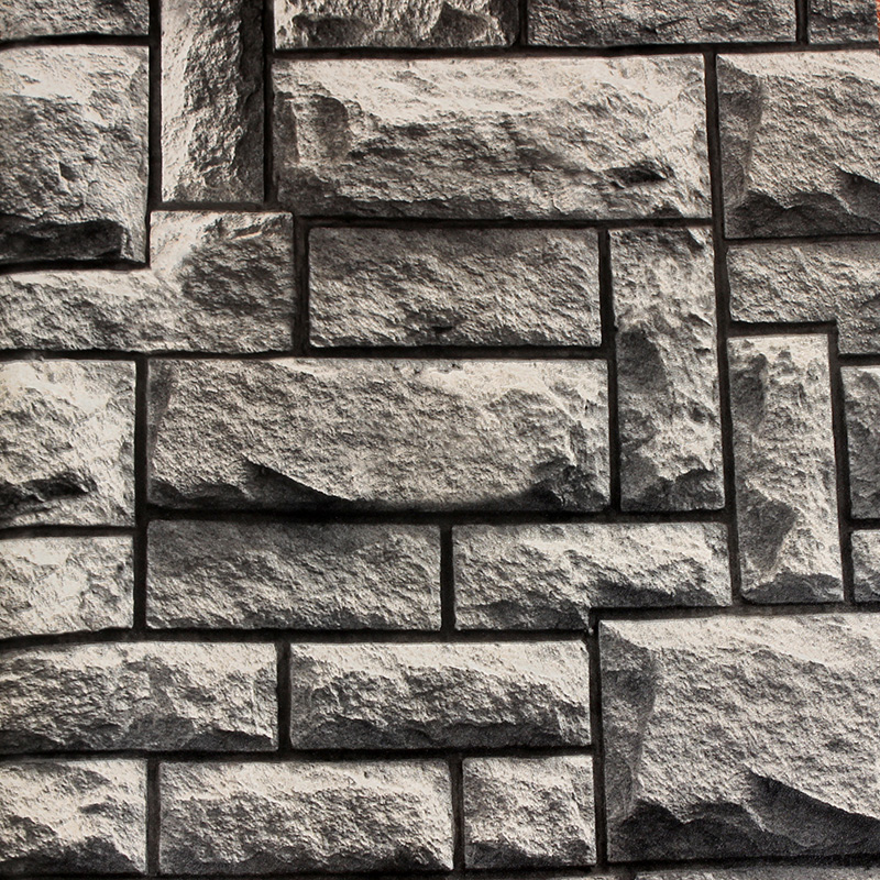 3d Wallpaper Stone Brick Wall Paper Roll Vintage