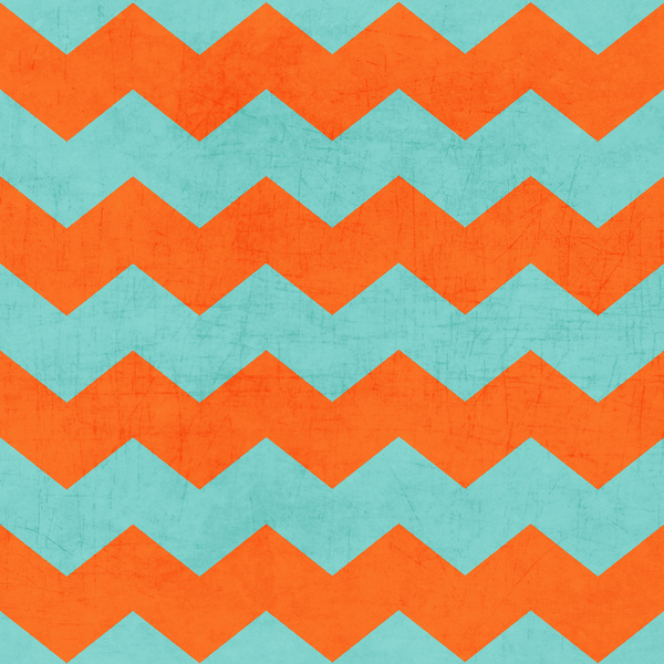 teal and orange Art Print by Her Art