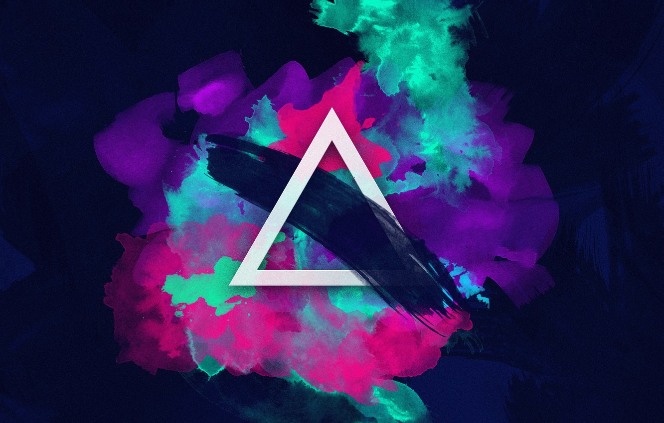 Wallpaper Music Background Triangle Color Paint Electronic