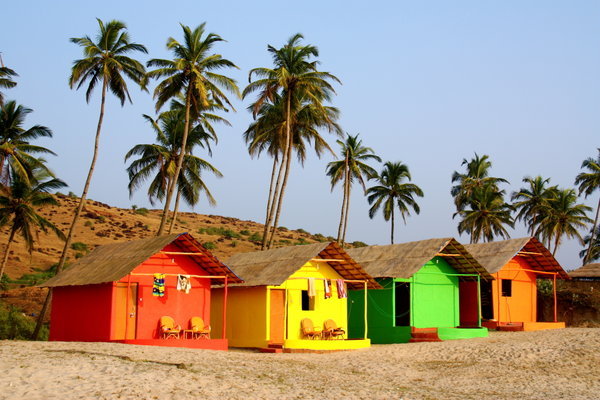 Beach Huts Mandrem Beach Goa Photo