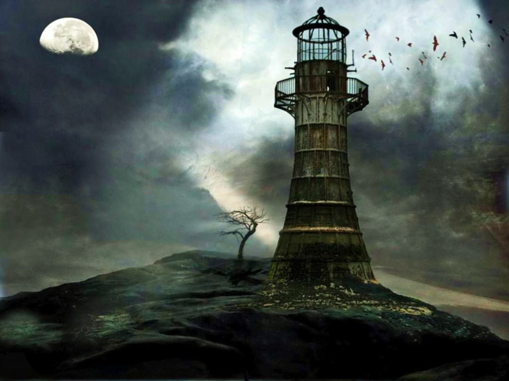 Dark Lighthouse Wallpaper