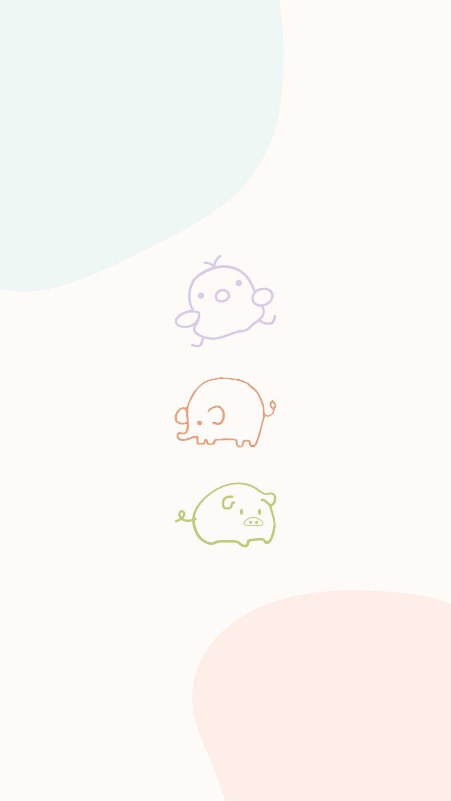 And Customizable Kawaii Wallpaper Templates