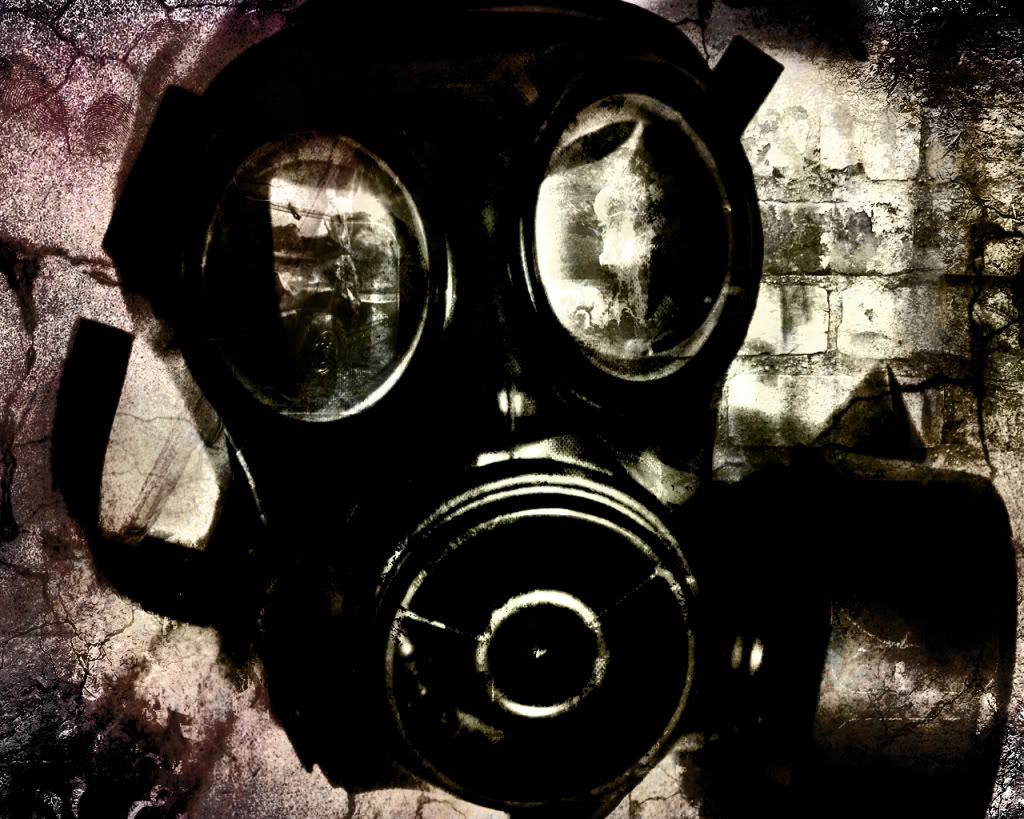Funny Gallery Gas Mask Wallpaper