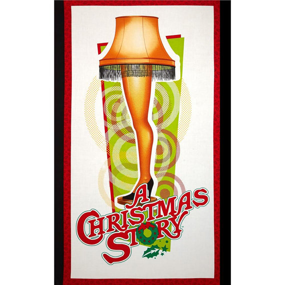 Christmas Story Leg Lamp Fabric Panel