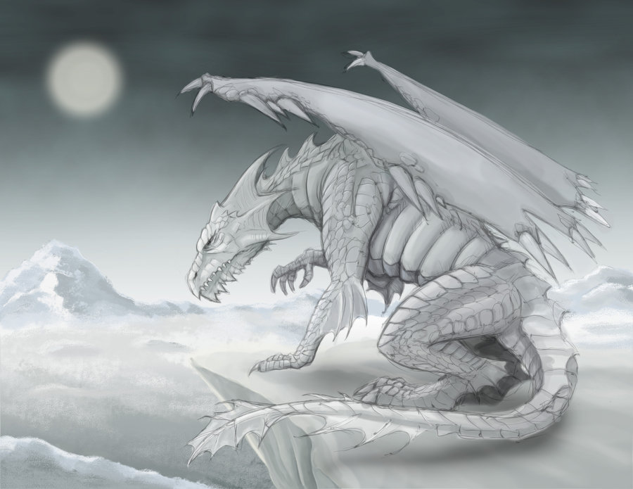 White Dragons Wallpaper