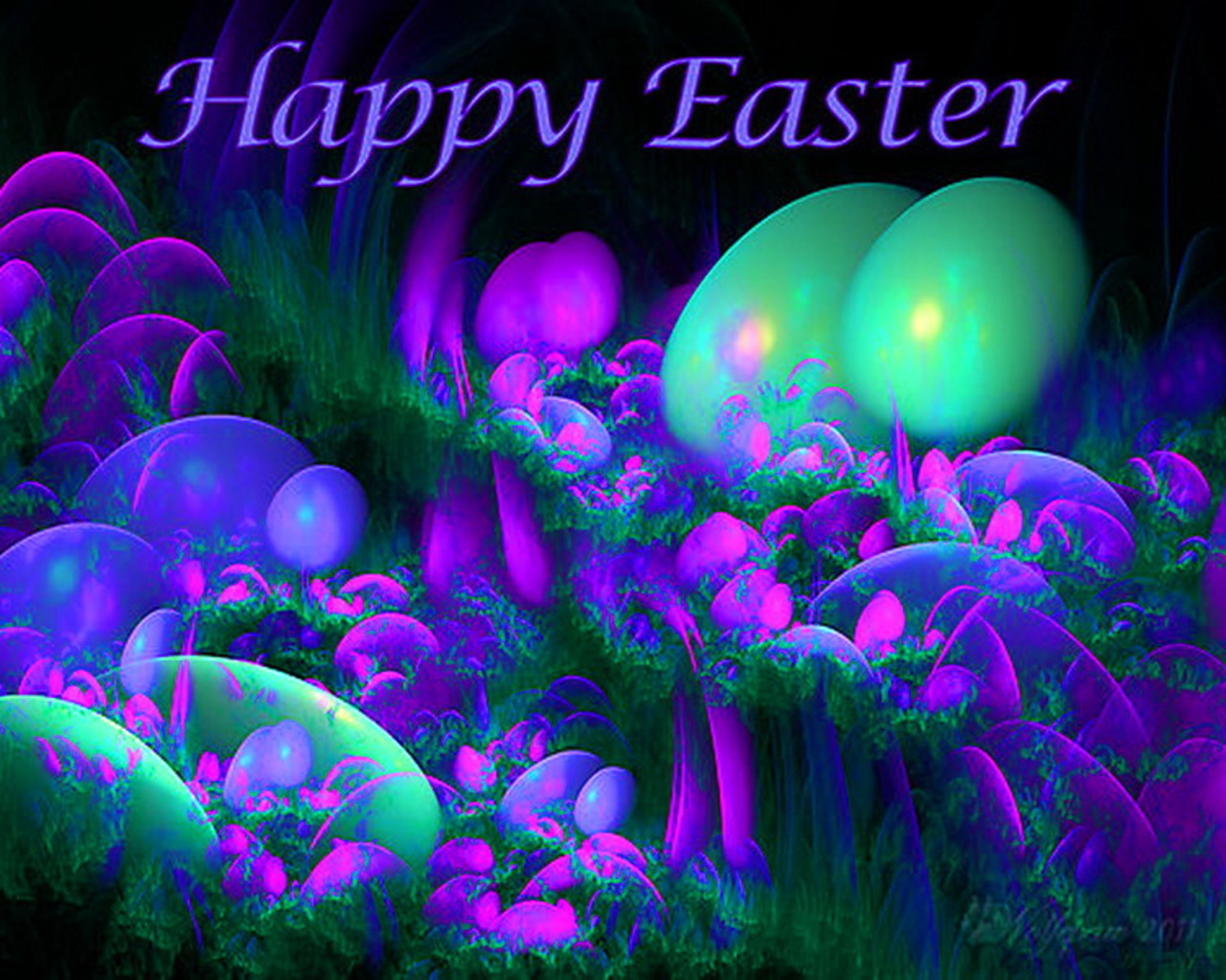 Happy Easter Bright Colors Wallpaper