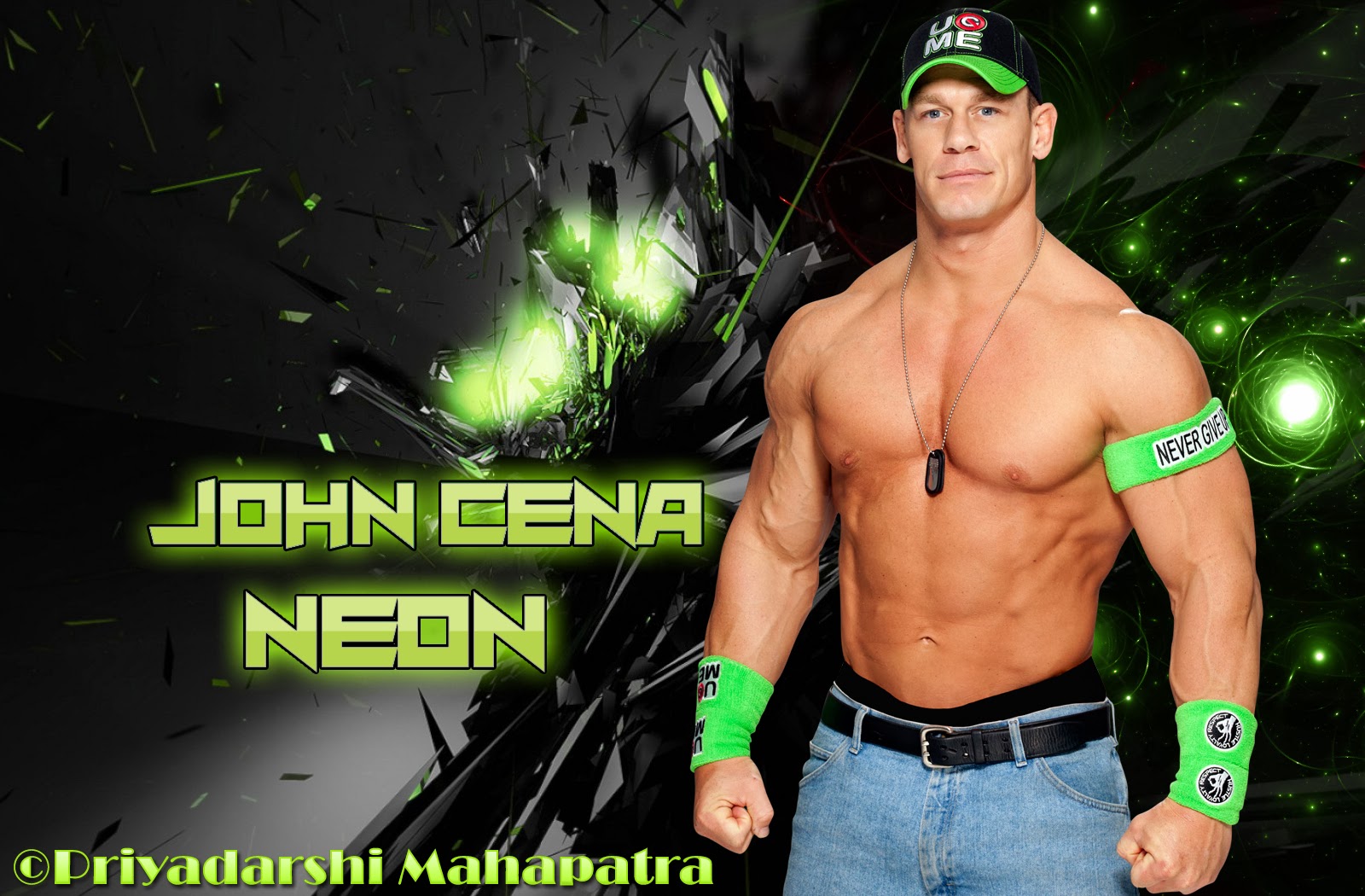 Wallpaper John Cena Brand New Neon By