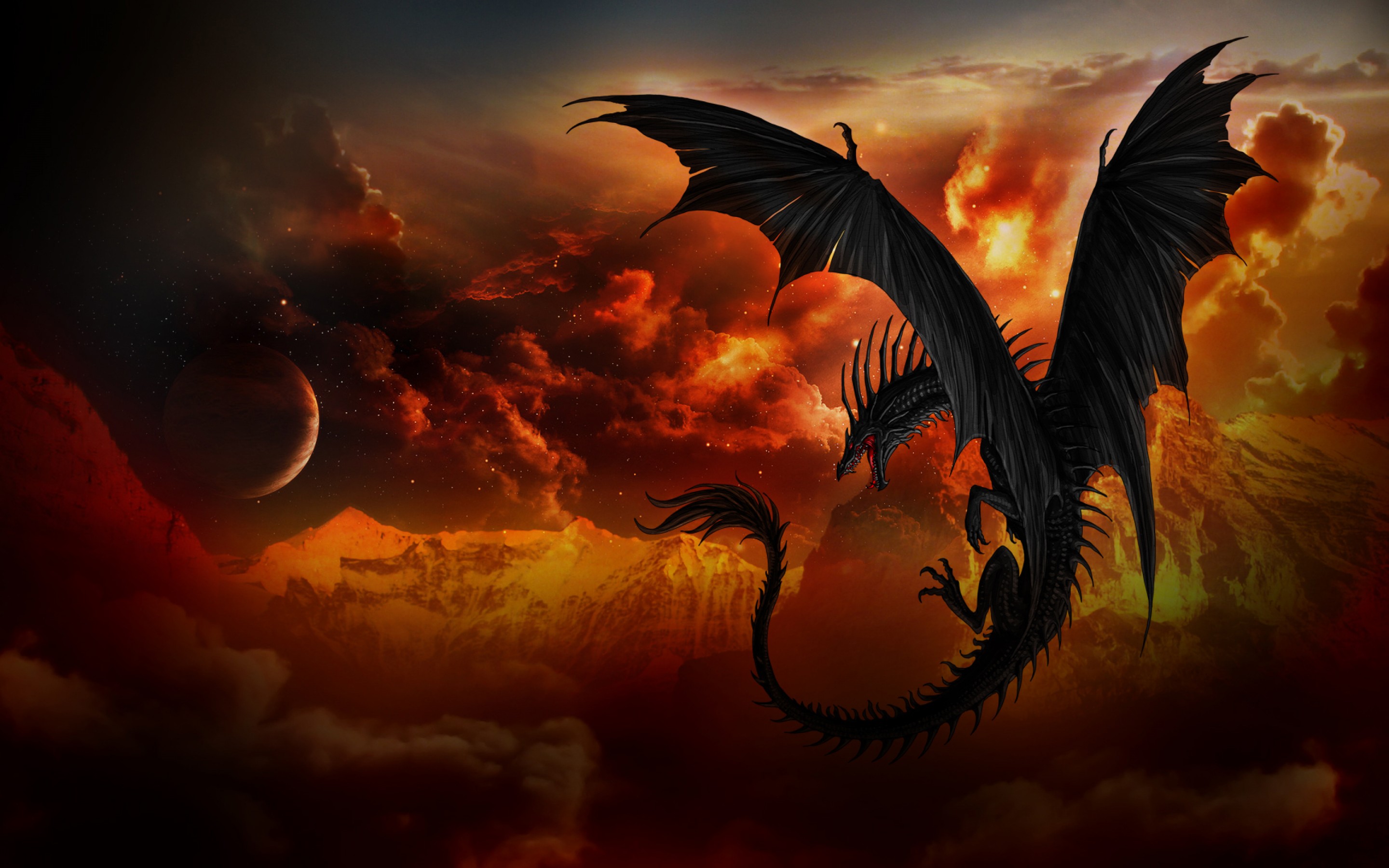 Black Dragon Wallpaper Creative And Fantasy