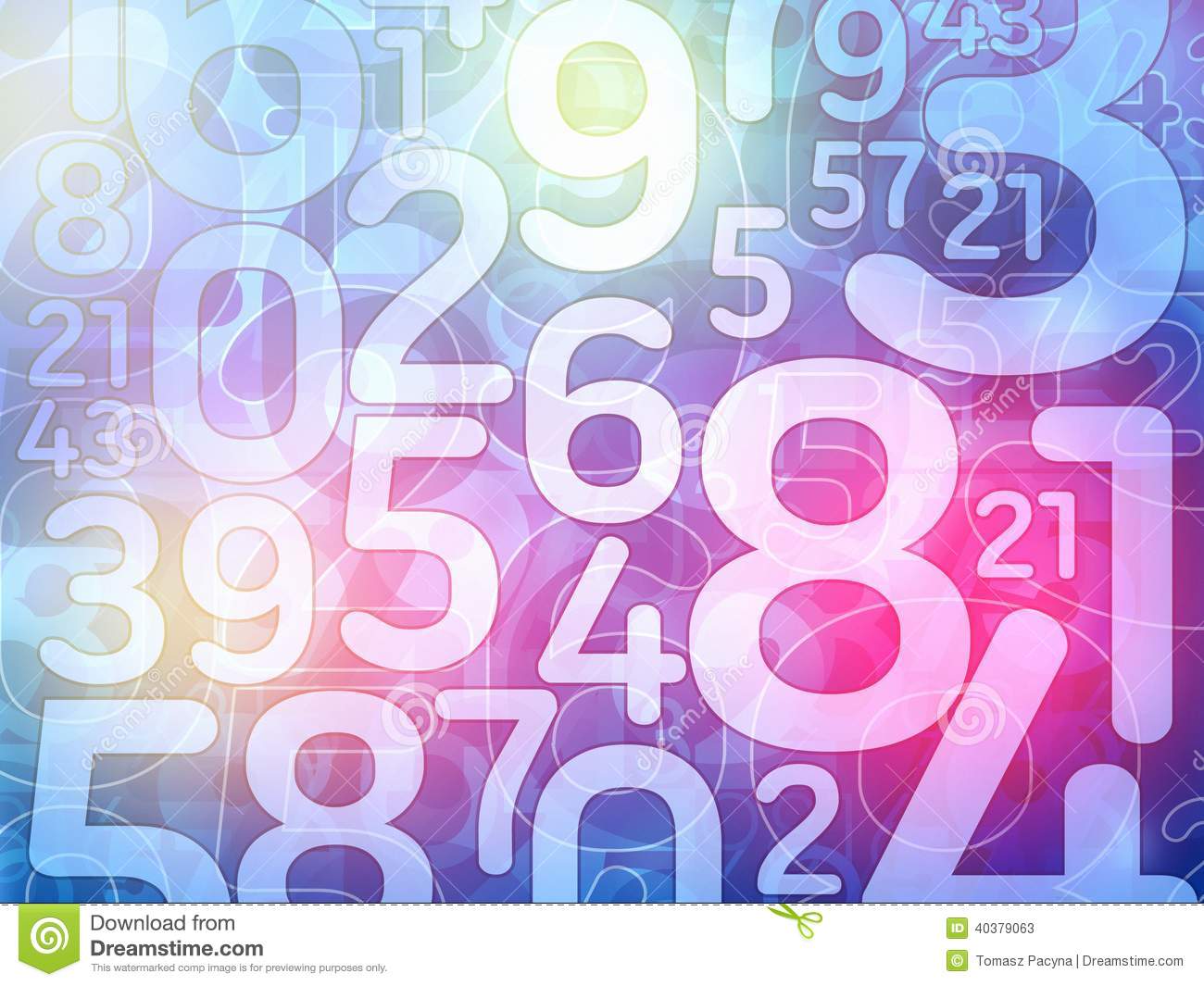 Math Background Design Number Ba