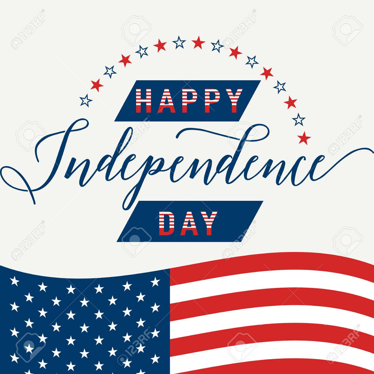 Happy Independence Day July 4th Fourth Vector Background