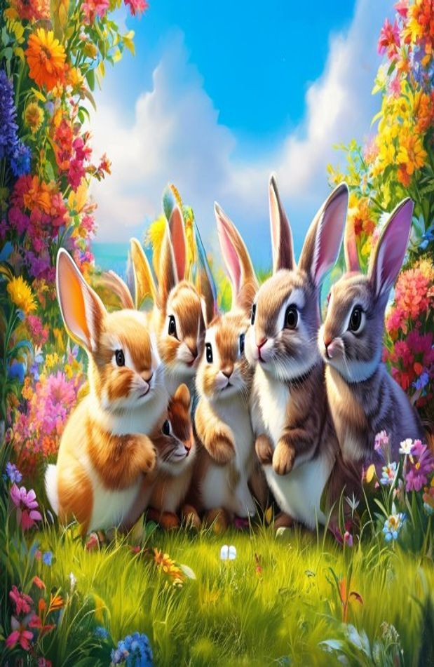 Cute Bunnies Wallpaper