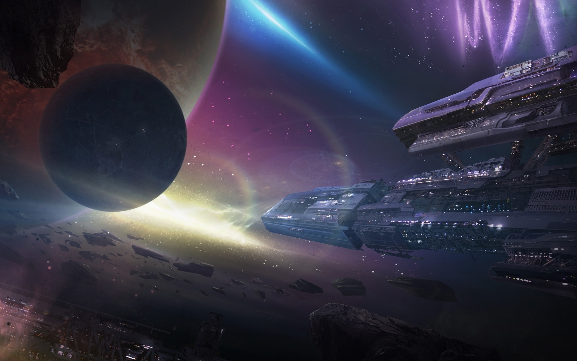 Space Station Artwork 1920 x 1200 Download Close