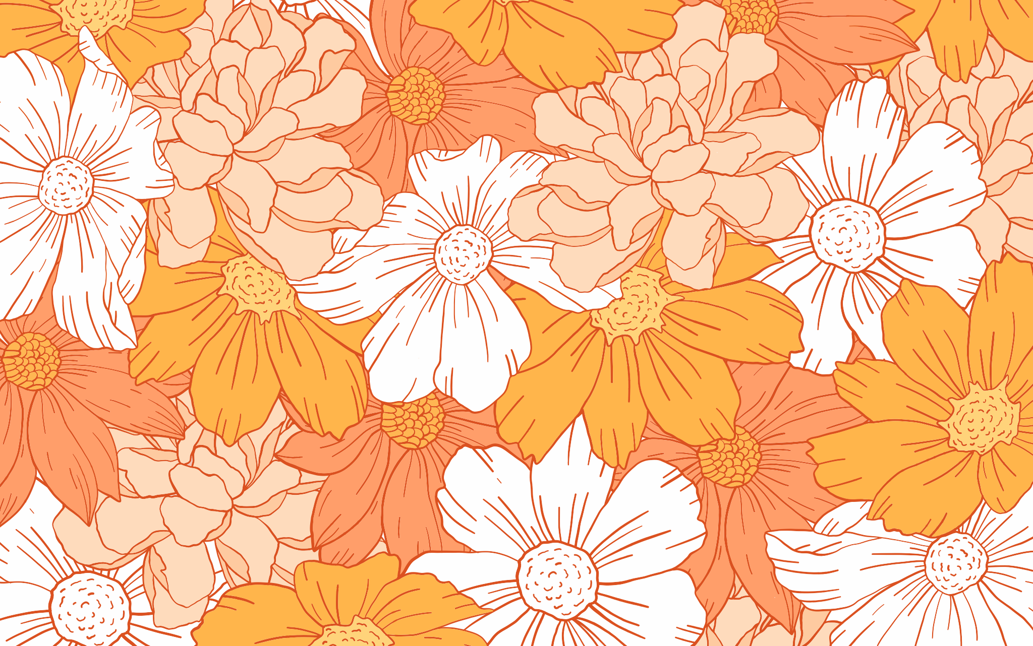 April Desktop Background Aesthetic Wallpaper Orange Hd