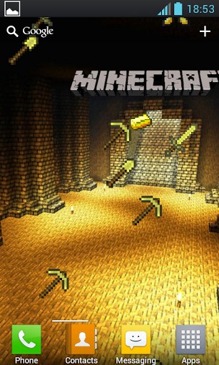 Bigger Minecraft Gold Live Wallpaper For Android Screenshot