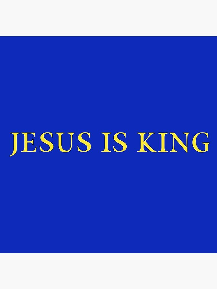 Jesus Is King Kanye West Yellow On Blue Postcard For Sale By