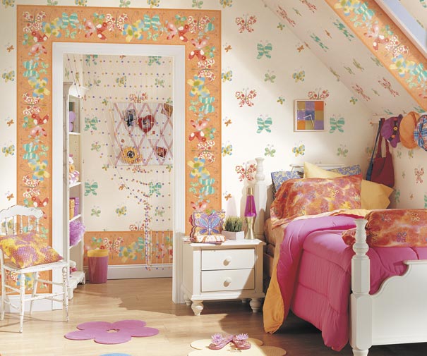  kids room In a world of painted walls wallpaper can give a kids 605x505
