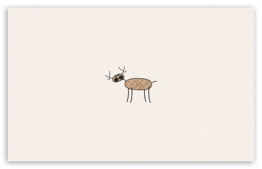 Funny Deer Drawing HD Wallpaper For Standard Fullscreen Uxga