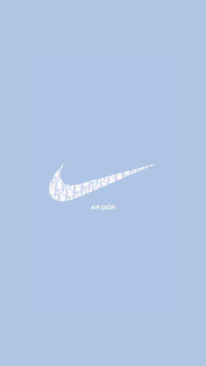 Air Dior Light Blue iPhone Wallpaper Nike