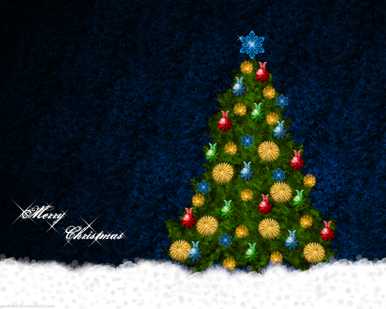 Christmas Tree Wallpaper By Gosiekd