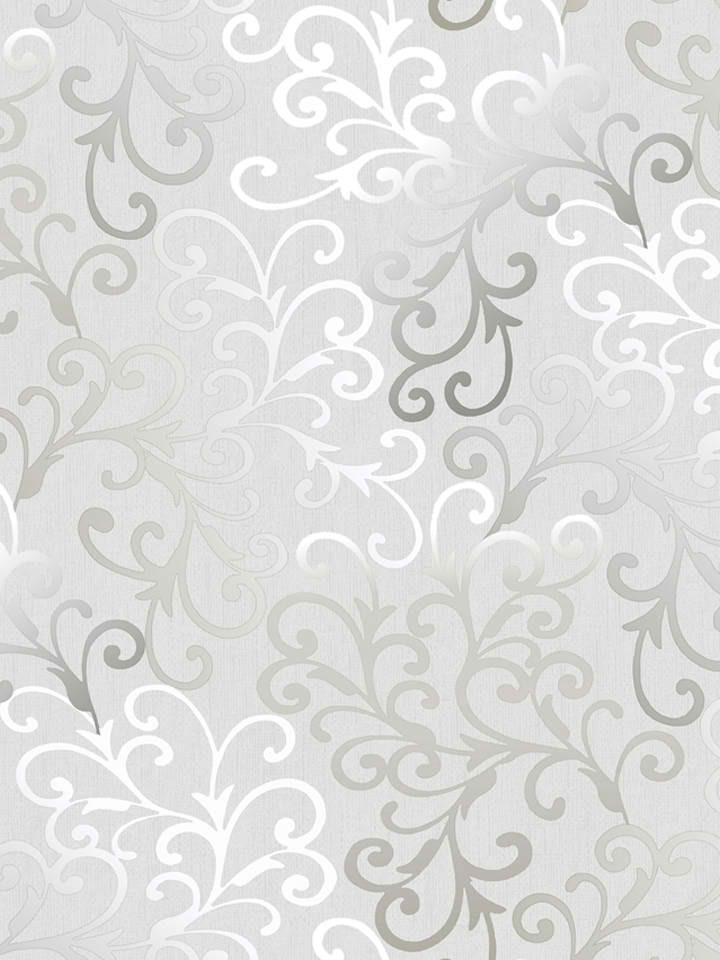 Grey Contemporary Faded Scroll Wallpaper Modern