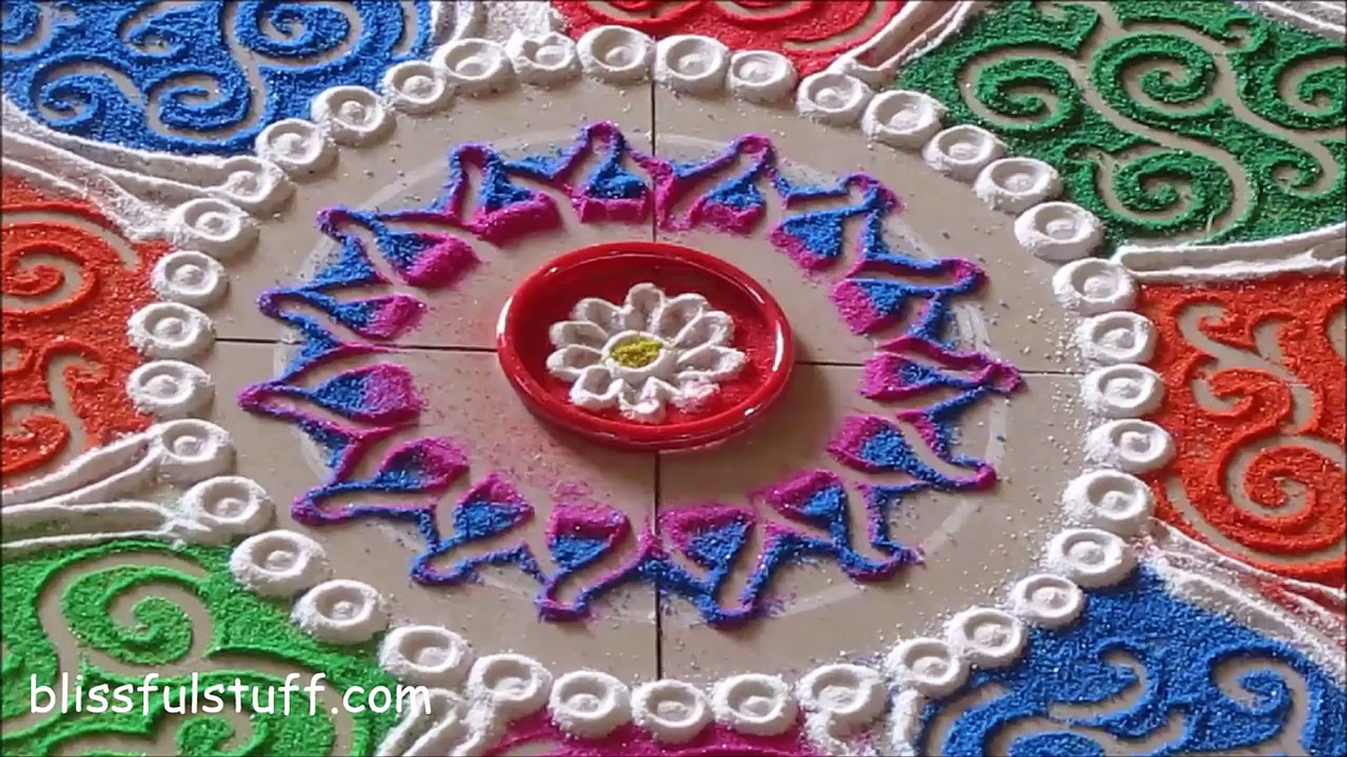 Multicolored Rangoli With Paisley Pattern Creative Needlework