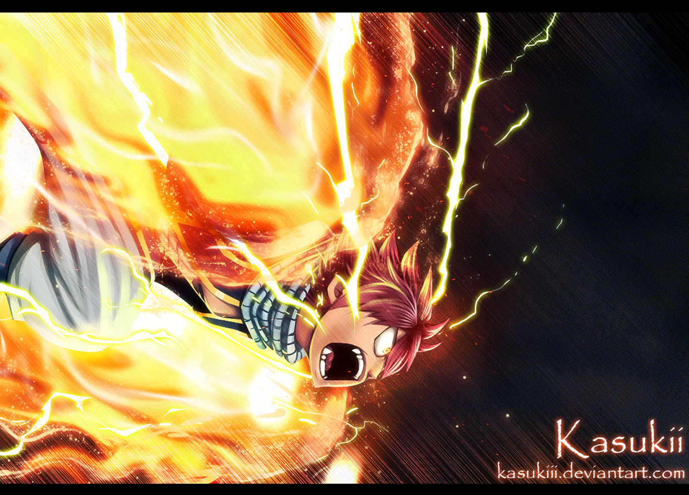 Fairy Tail Natsu Dragneel Anime Flame Screamin HD Wallpaper Desktop Pc