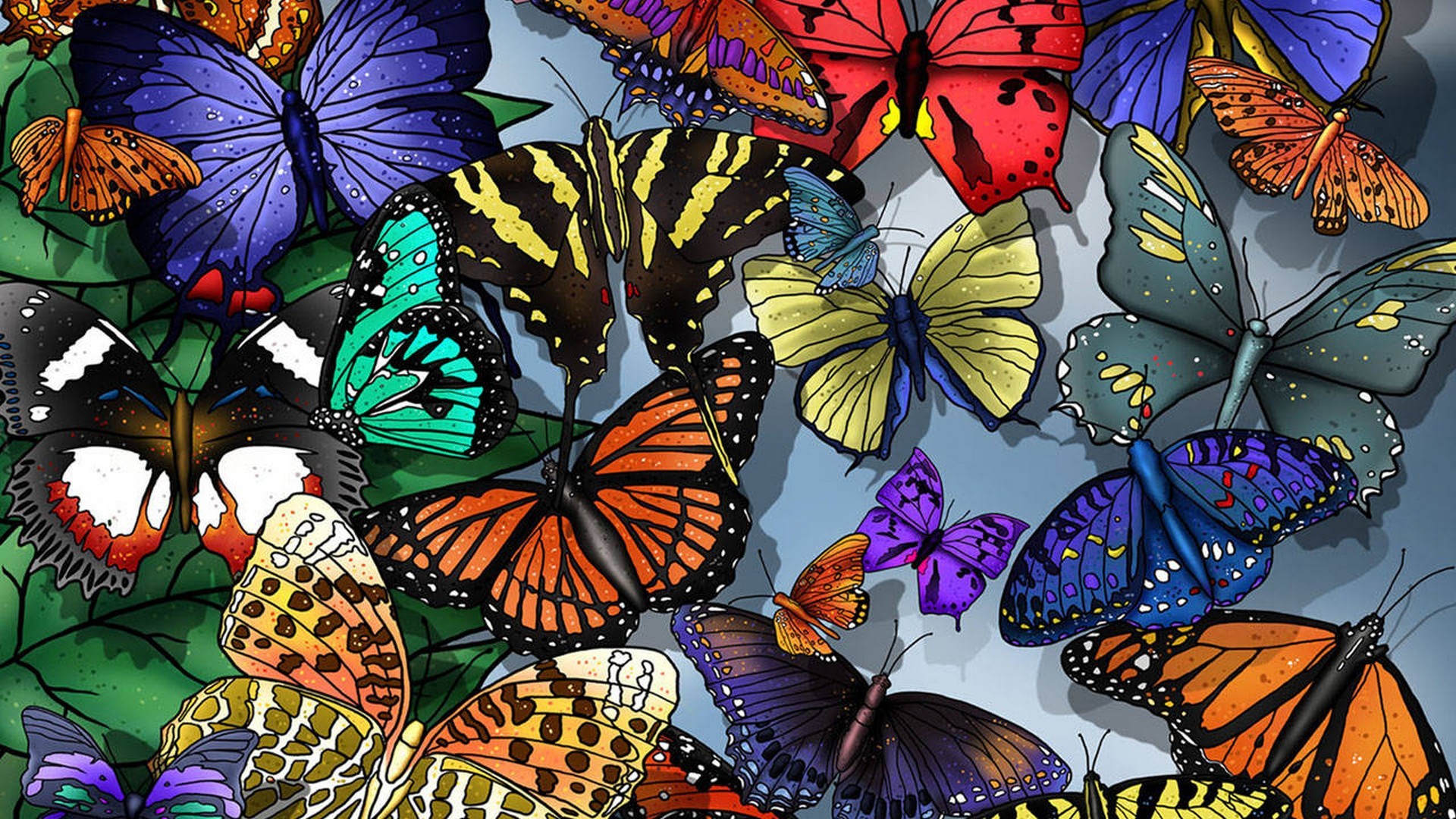 Butterflies Background HD Wallpaper