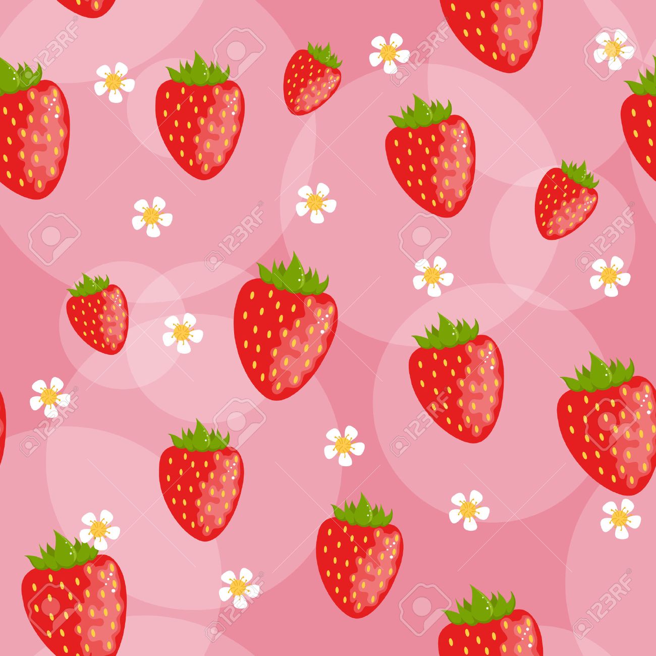 Seamless Strawberry Background Royalty Cliparts Vectors And