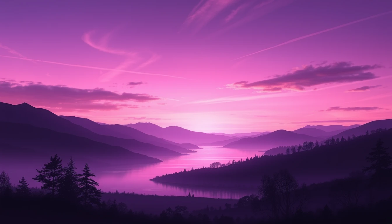 Purple Scenery Wallpaper