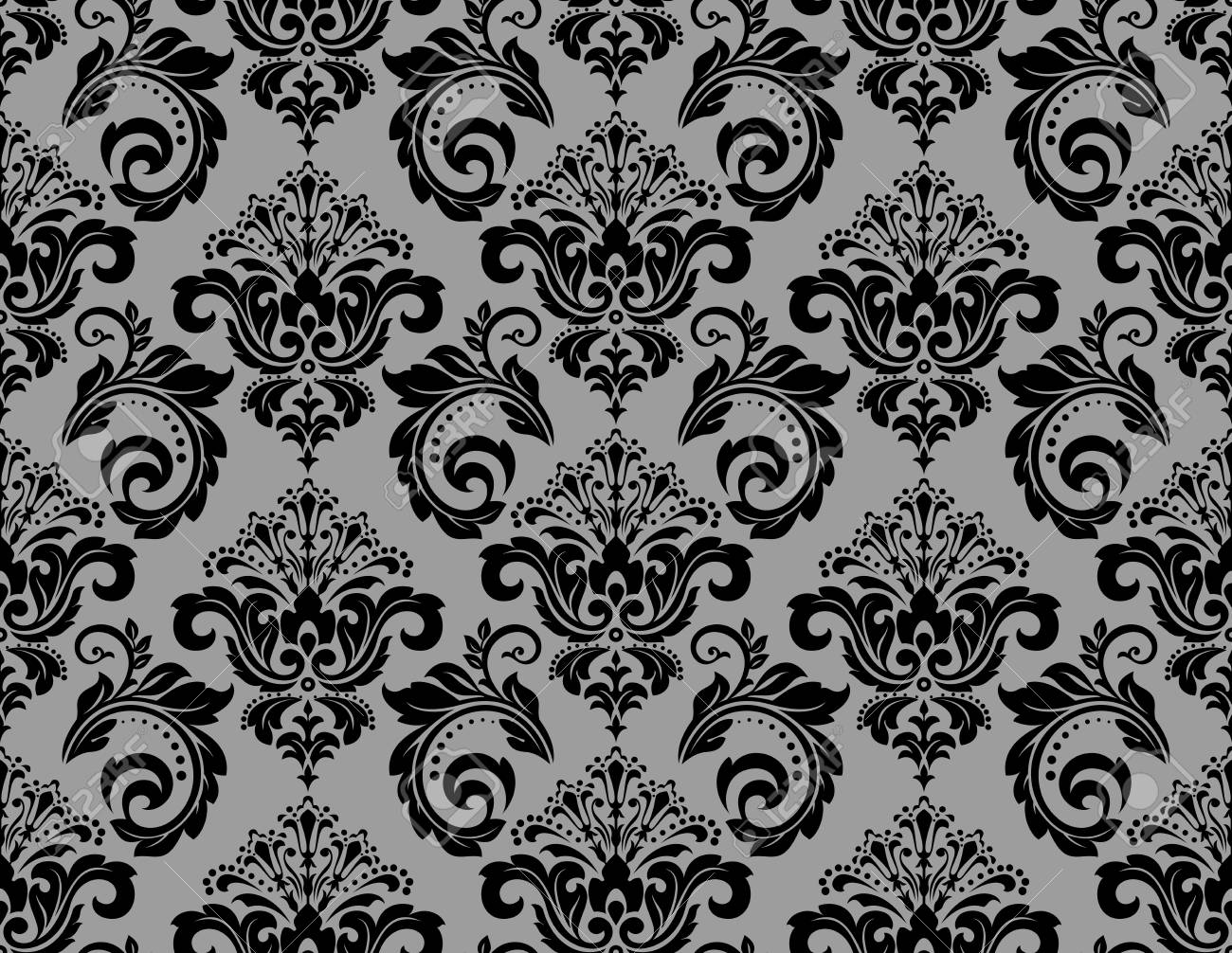 Floral Pattern Vintage Wallpaper In The Baroque Style Seamless