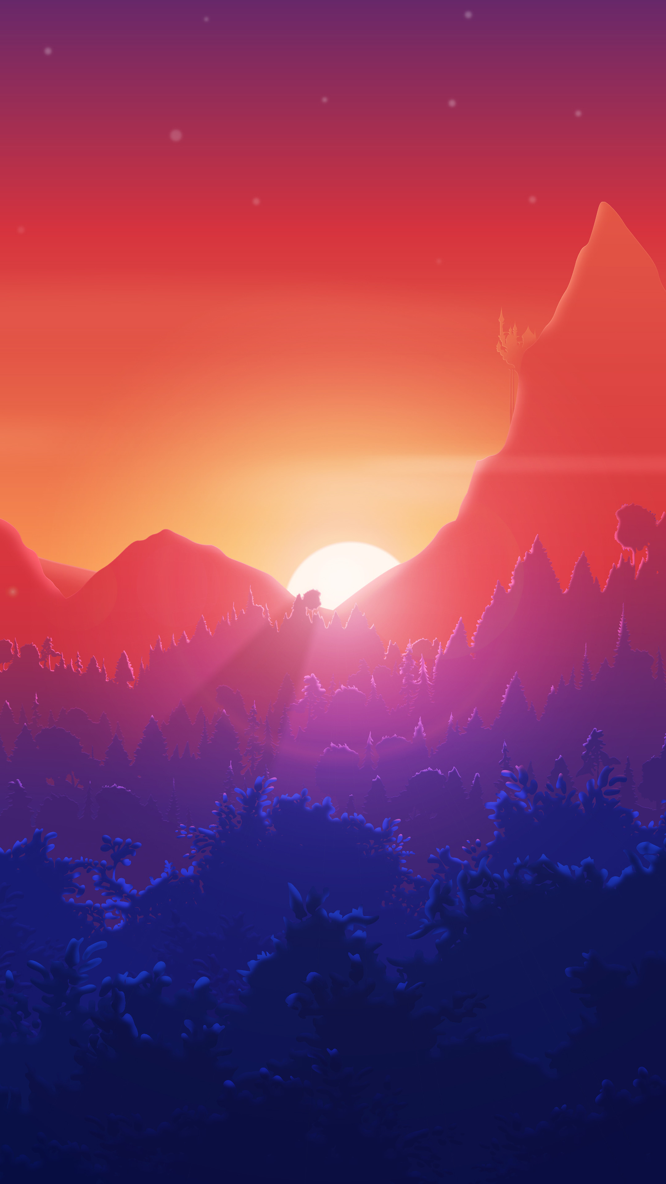 Sunset Digital Art 8k Wallpaper