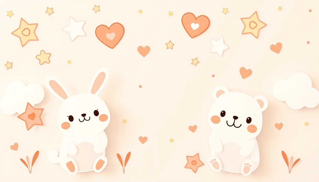 Kawaii Light Brown Wallpaper