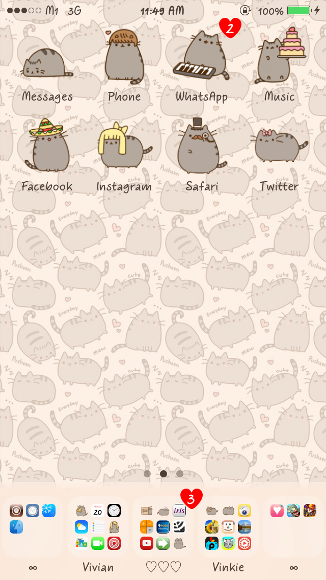 Cute Iphone Themes The Pusheen Cat