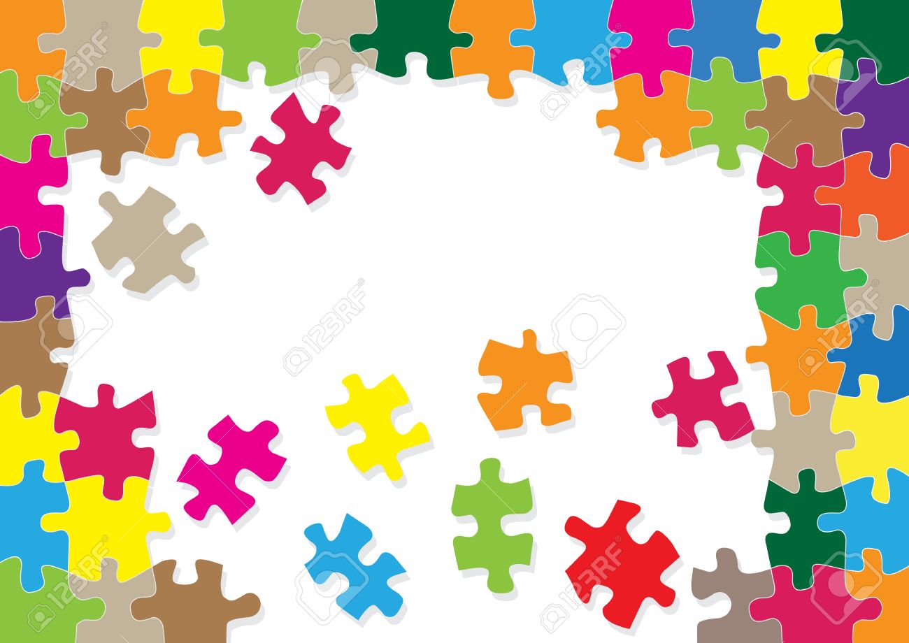 Colorful Jigsaw Puzzle Background For Poster Royalty Cliparts