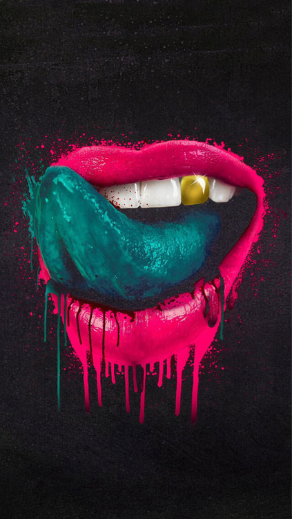 Lips Gold Tooth And Blue Tongue Via Image By Lovely
