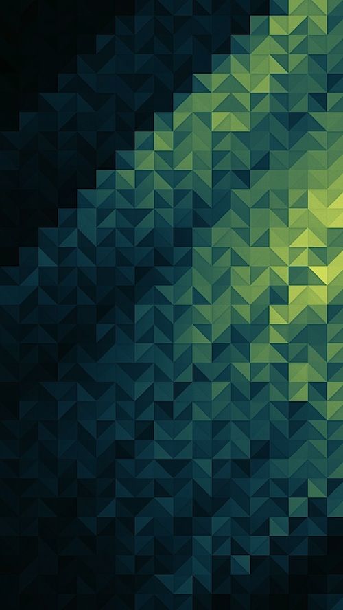 Green Geometric Wallpaper 500x888