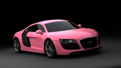 Motor Cars And Bikes Pink Audi Car For Girls