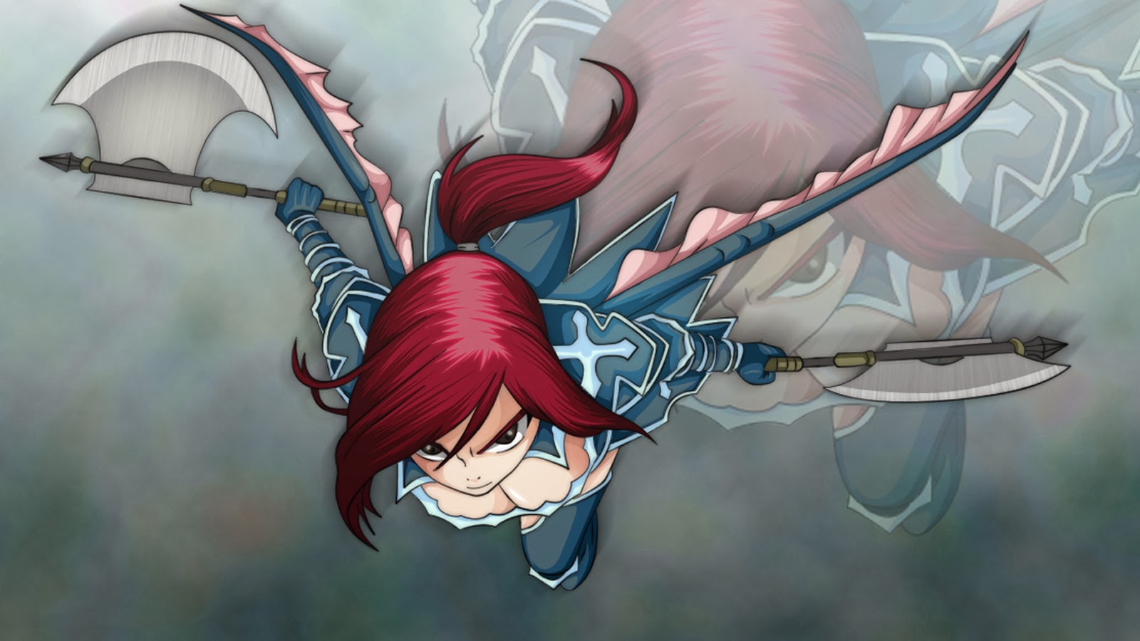erza scarlet armor fairy tail anime girl hd wallpaper 160x900