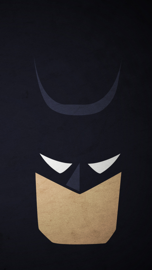 Simple Batman Face iPhone 5 Wallpaper 640x1136 640x1136